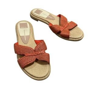 Dolce Vita Tan and Orange Atomic Slide Sandal